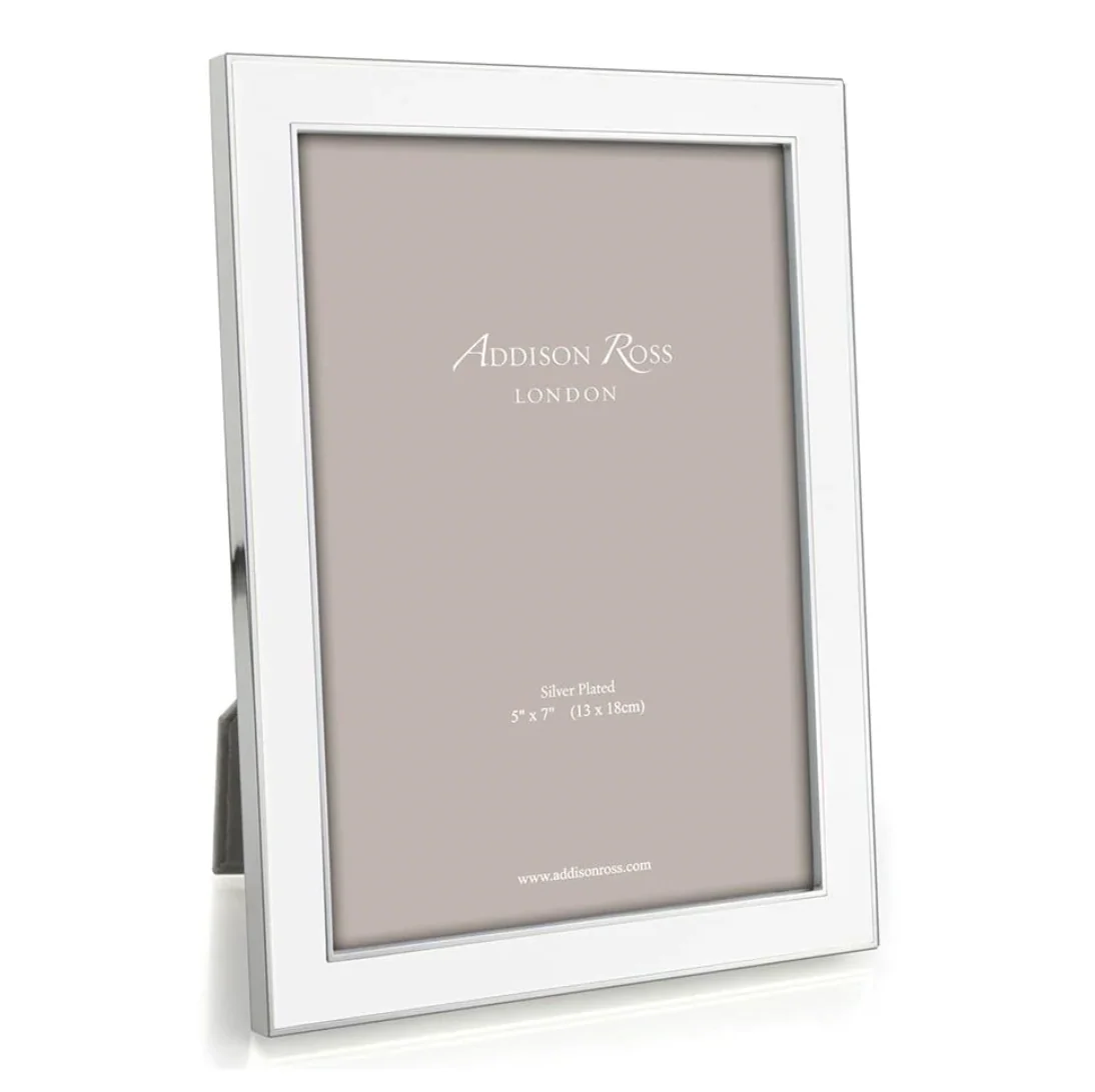 Addison Ross White Enamel Photo Frame – 8" x 10"