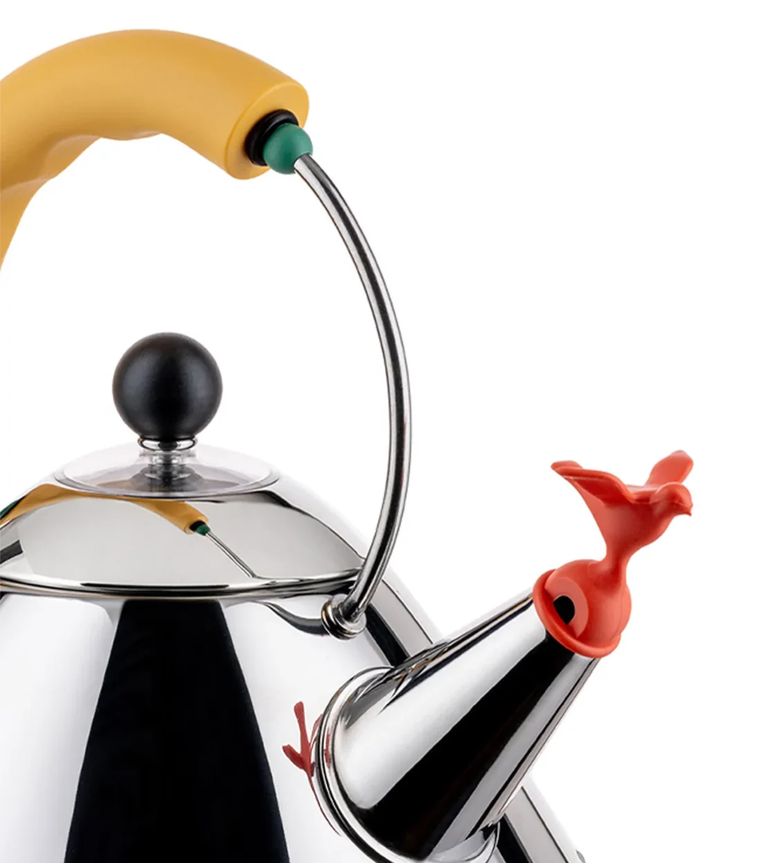 Alessi Michael Graves Small Kettle – Yellow Handle – 33.8 fl oz - Image 3