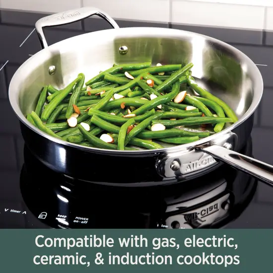All-Clad D5 Brushed 5-ply Bonded Cookware | Fry Pan – 10 inch - Image 3