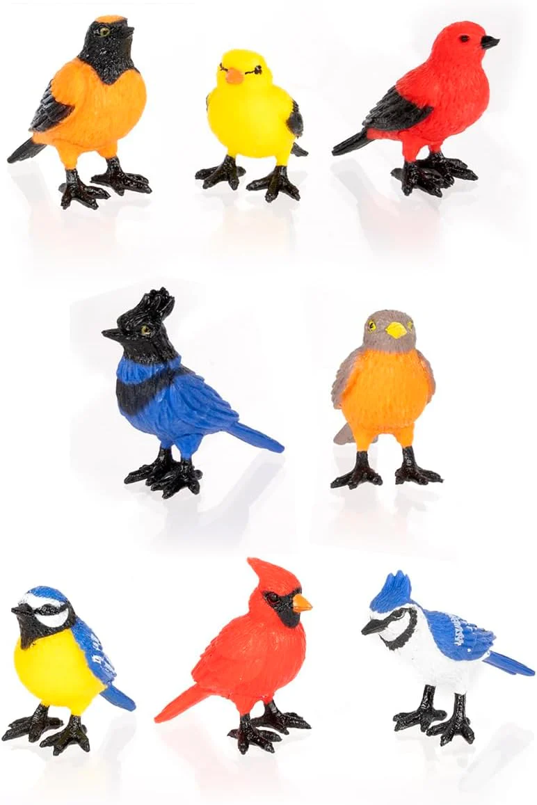 Archie McPhee Mini Soft Vinyl Garden Birds – A Flock in Your Pocket - Set of 8 - Image 2