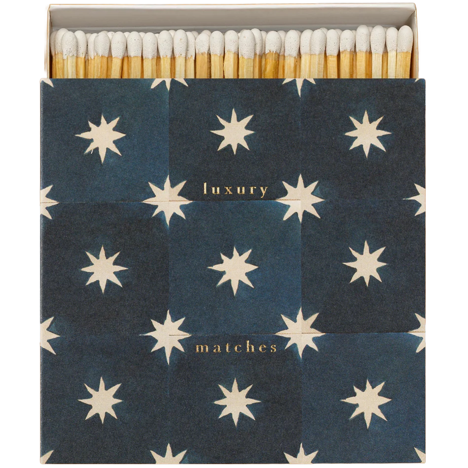 Archivist Navy Star Luxury Matches – 125 Stick Matches