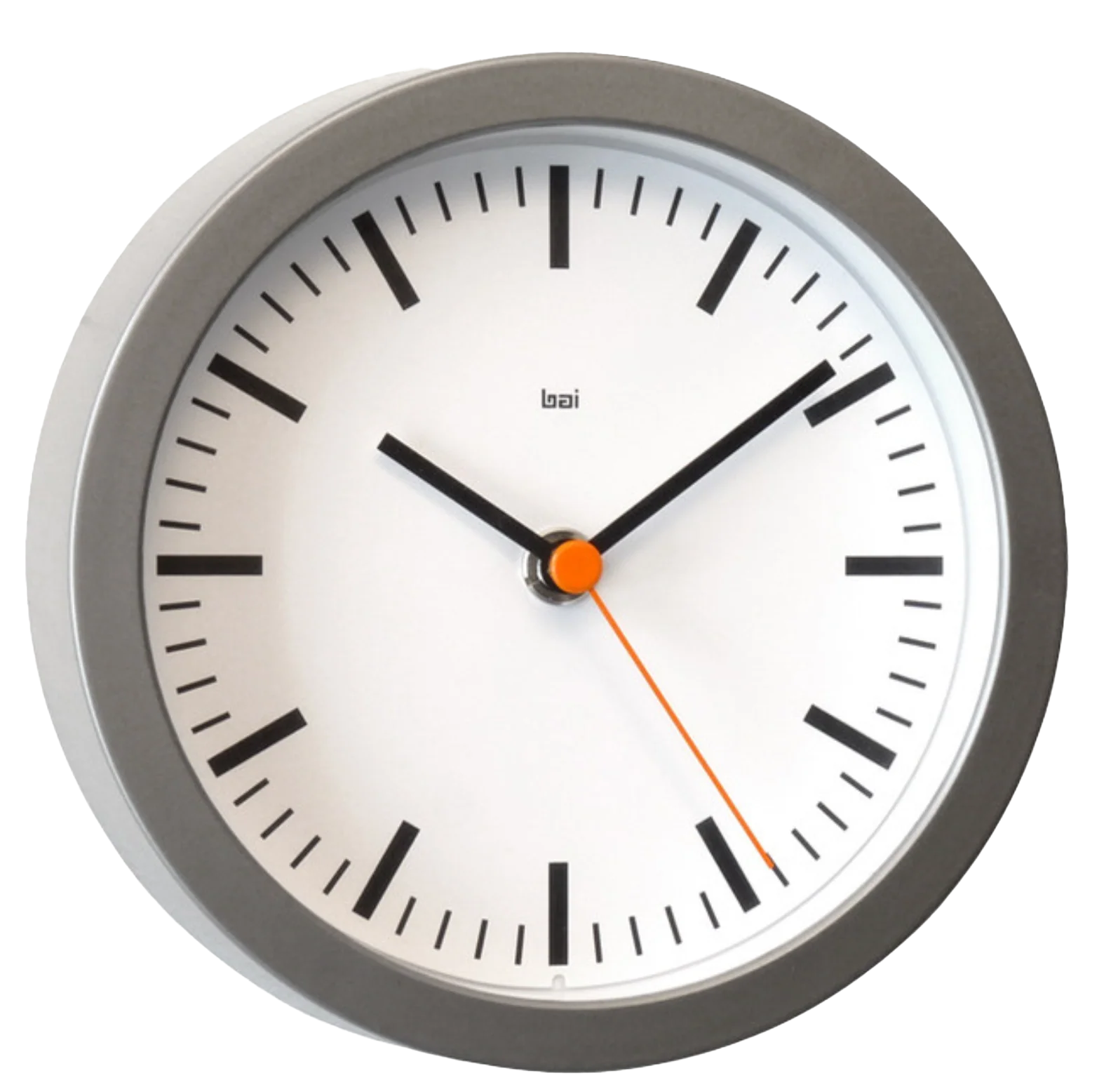 Bai Studio Wall Clock Swiss Railway White – 6"