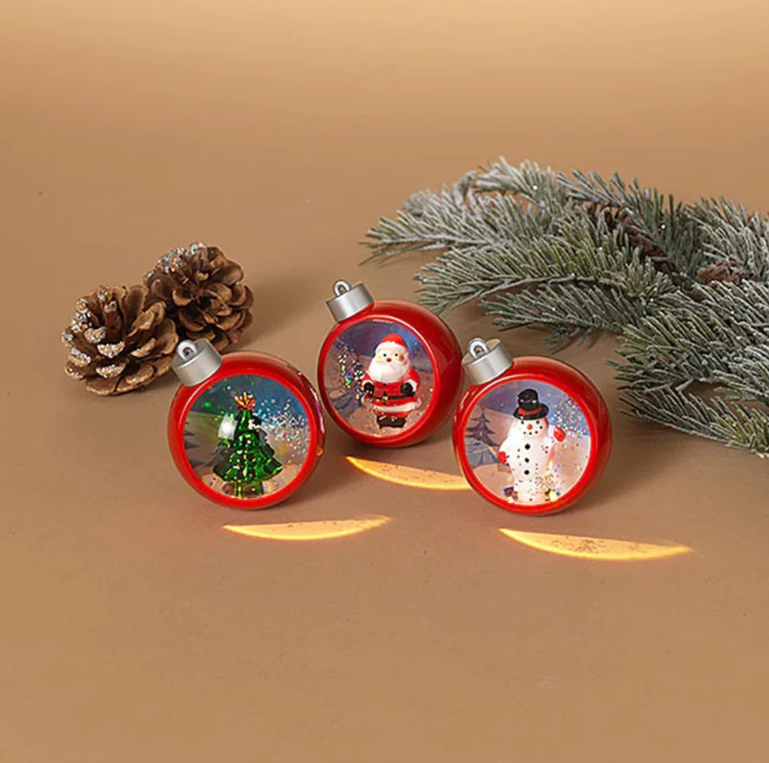 Battery Operated 3" Lighted Glitter Water Globe – Assorted – Sold Individually - Image 2