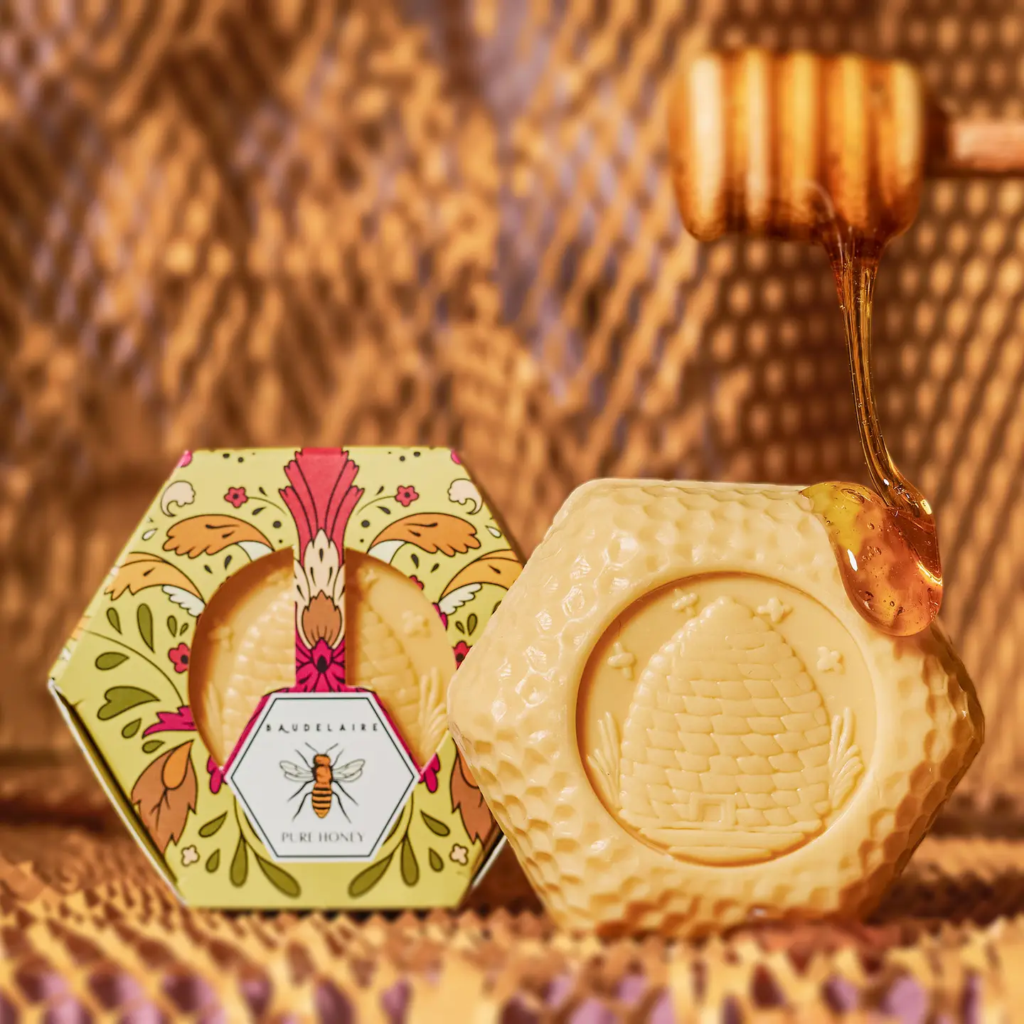 Baudelaire Pure Honey Bar Soap – 3.5oz - Image 2