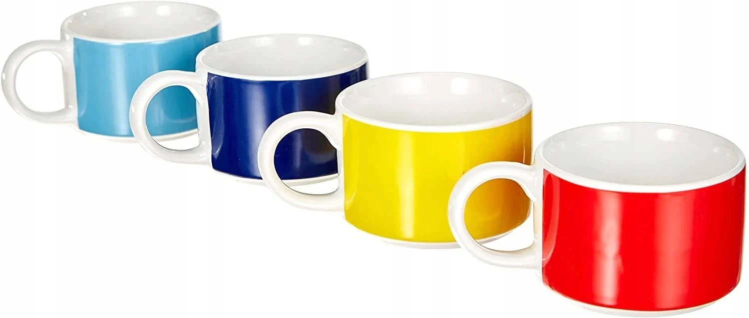 Bialetti Cappuccino Cups with Stand – Multicolor – Set of 4 - Image 4