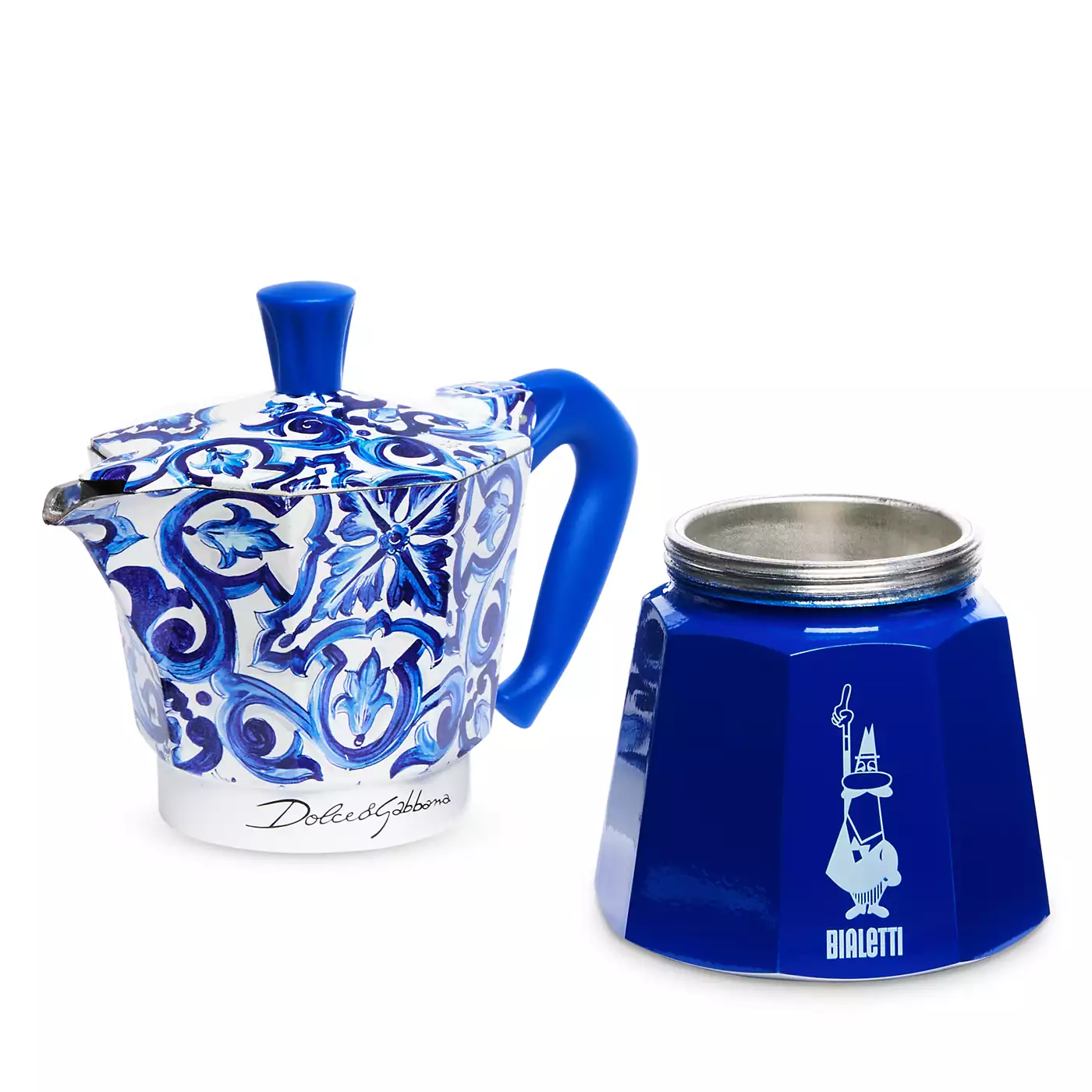 Bialetti Moka Express Dolce & Gabbana Stovetop Espresso Maker – 3 Cup – Mediterranean Blue - Image 3