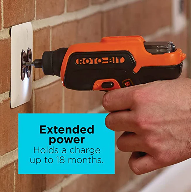 Black + Decker Cordless Screwdriver with Bit Storage - Image 4