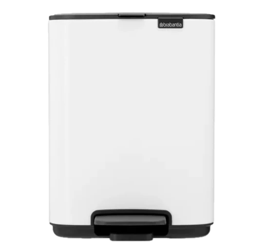 Brabantia Bo Petite Step-On Trash Can – 1.1 Gal – White