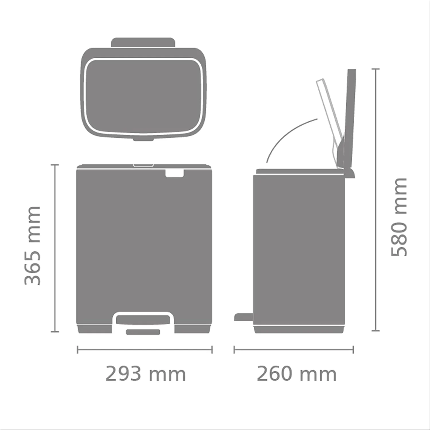 Brabantia Bo Small Step-On Trash Can – 3.2 Gal – FPP Matte Steel – LOCAL UPPER EAST SIDE DELIVERY ONLY (Copy) - Image 2