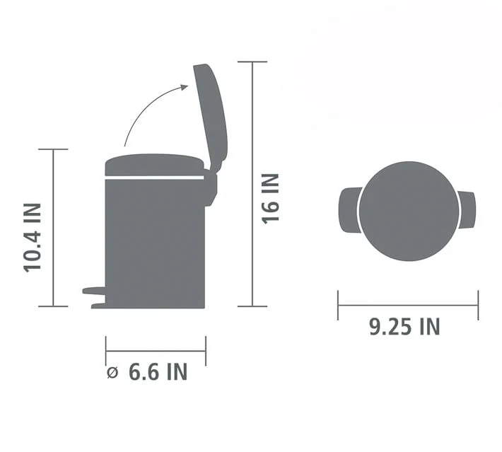 Brabantia NewIcon Step Trash Can – White – 0.8 Gal - Image 3