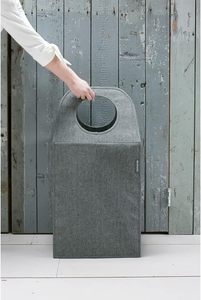 Brabantia Rectangular Laundry Bag With Quick-Drop Opening – Grey – 14.5 Gal - Image 5