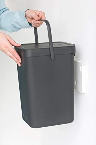 Brabantia Sort & Go Food Trash Can – Grey – 3.2 Gallons – 12L – LOCAL UPPER EAST SIDE DELIVERY ONLY - Image 4