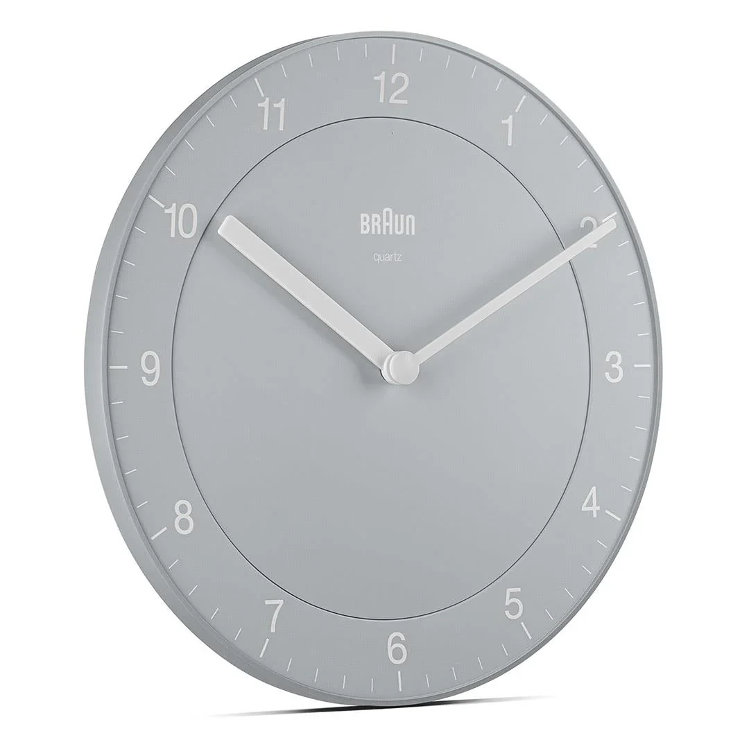 Braun Classic Grey Wall Clock - 8" - Image 2
