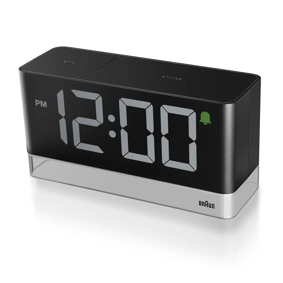Braun Digital Alarm Clock with Extra Large LED Display – Black - Image 3