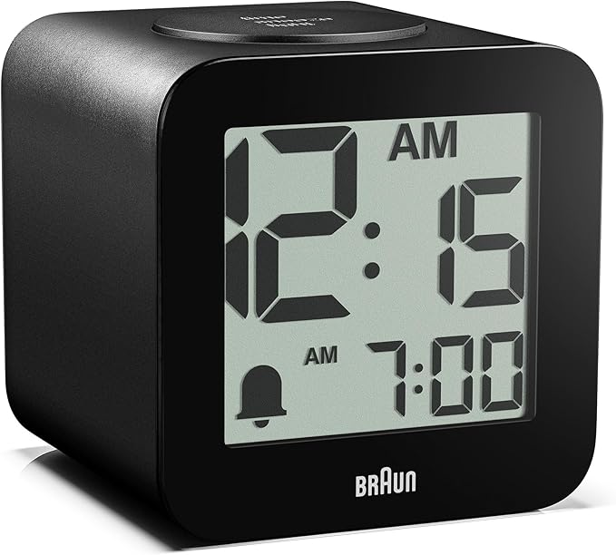 Braun Digital Alarm Clock with Voice Output – Black