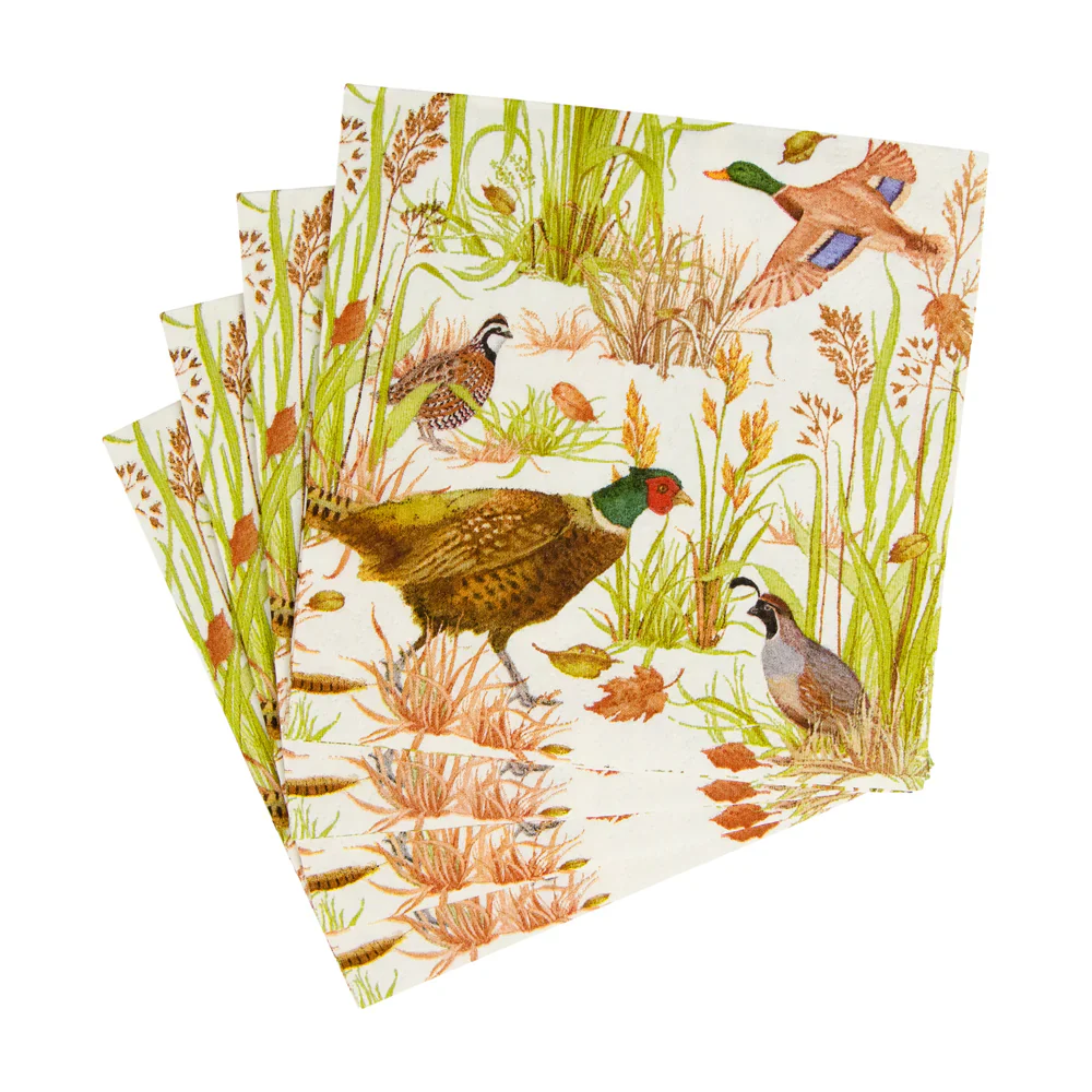 Caspari Birds Of A Feather Cocktail Napkins - 20pk - Image 2