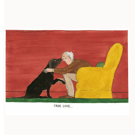 Caspari Father's Day Card – Man's True Love – 1 Card & 1 Envelope