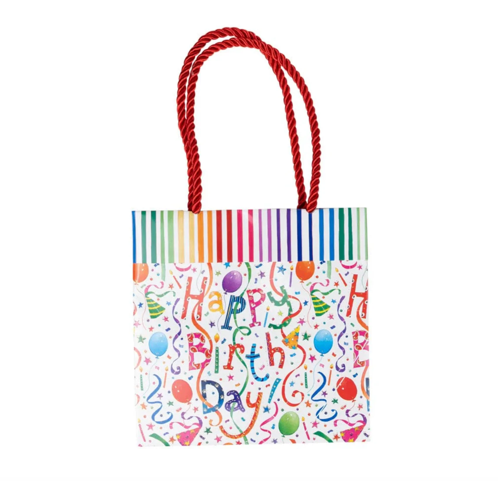 Caspari Happy Birthday Small Gift Bag - Image 2