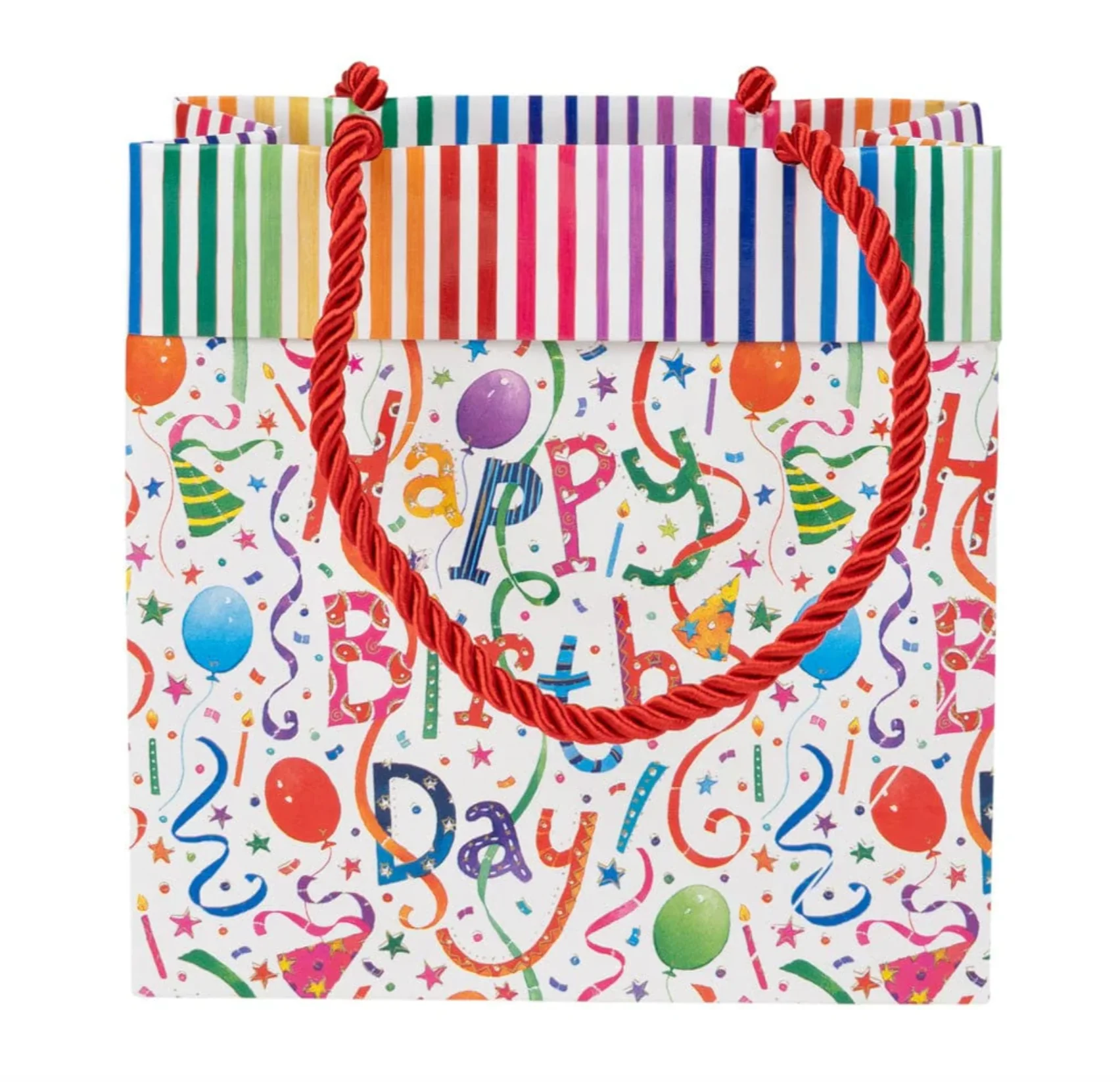 Caspari Happy Birthday Small Gift Bag - Image 3