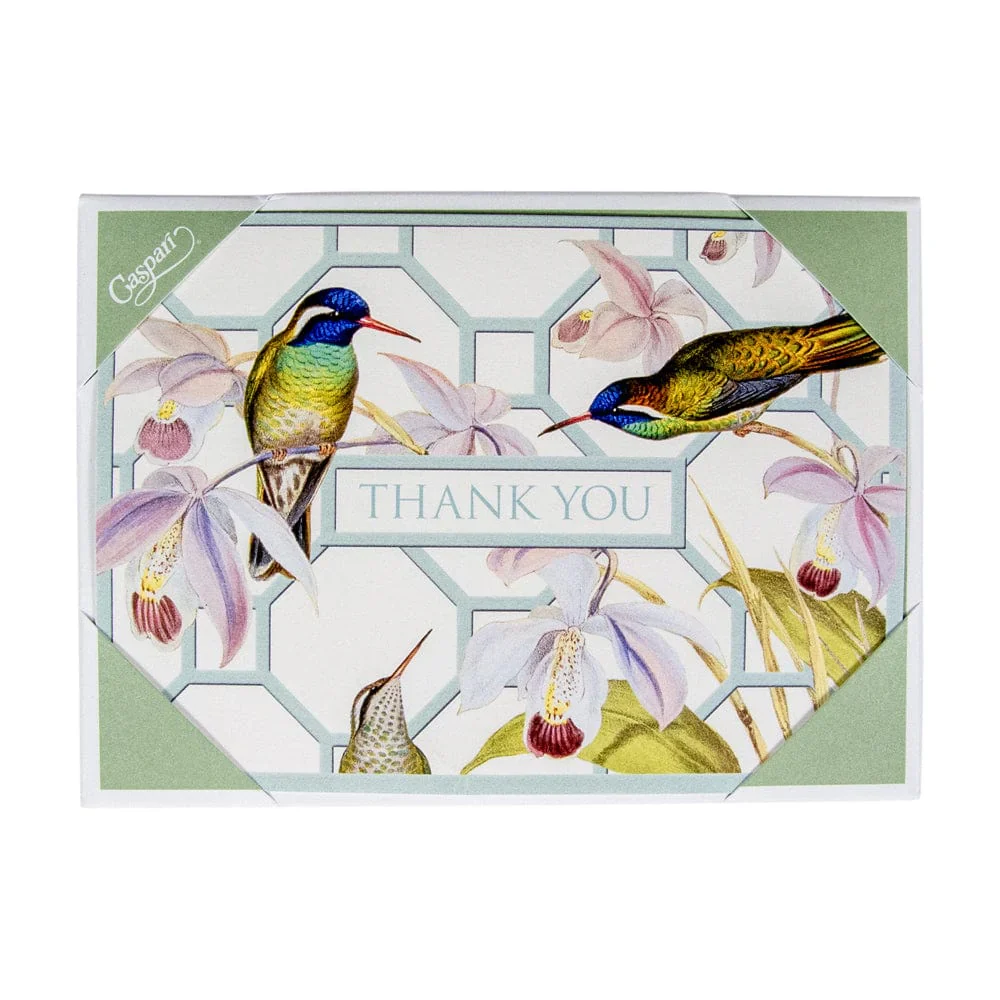 Caspari Hummingbird Trellis Thank You Notes - 8 Note Cards And Envelopes - Image 3