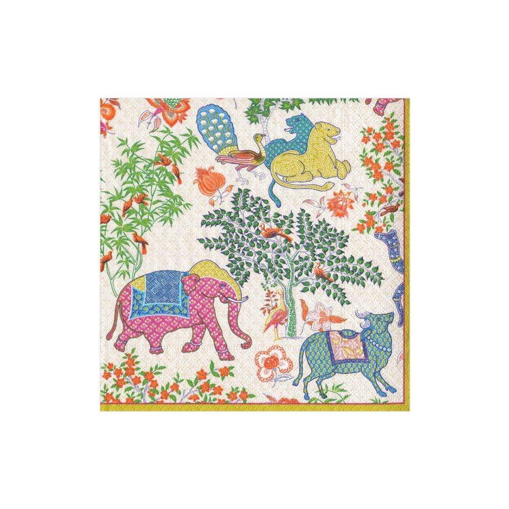 Caspari Le Jardin De Mysore Paper Cocktail Napkins - 20pk - Image 2