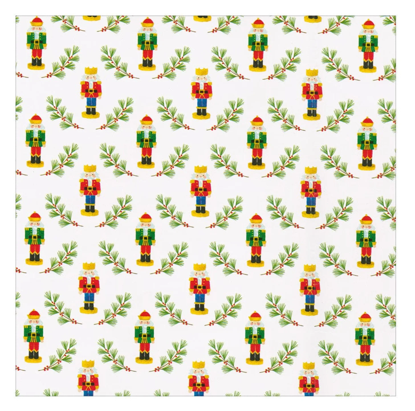 Caspari Little Nutcracker Christmas Gift Wrap Paper - 30" x 8' Roll – Local Delivery Only - Image 2