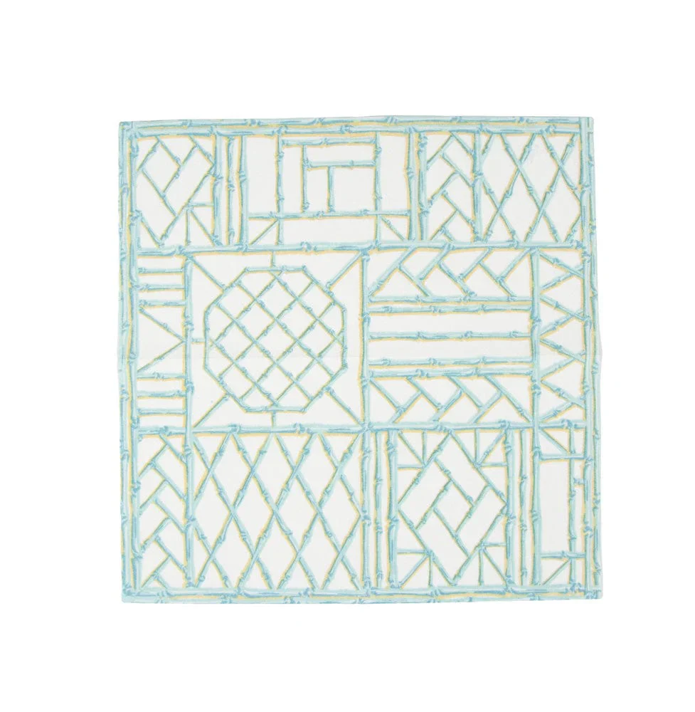 Caspari Paper Linen Airlaid Cocktail Napkins - Bamboo Screen – 15pk - Image 2