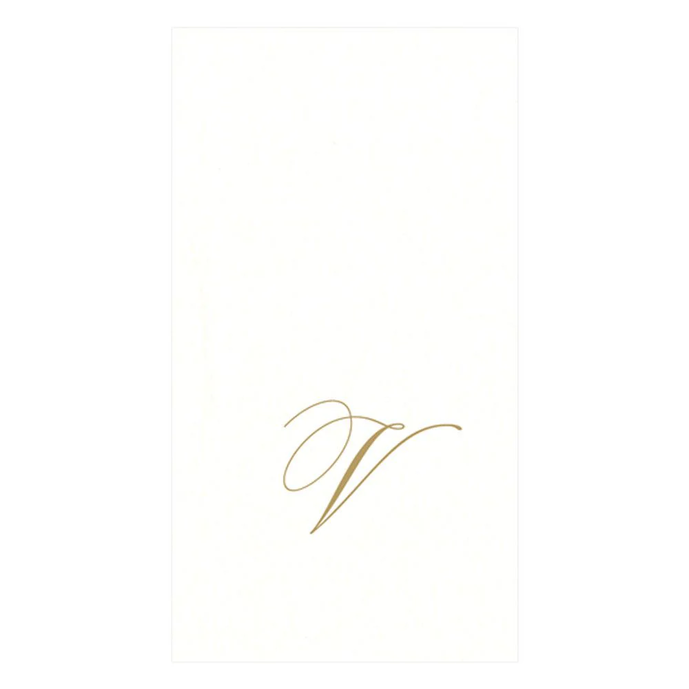 Caspari Pearl Initial Guest Towels – 24pk - Image 24