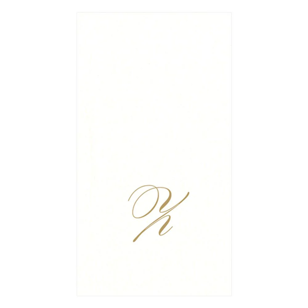 Caspari Pearl Initial Guest Towels – 24pk - Image 5