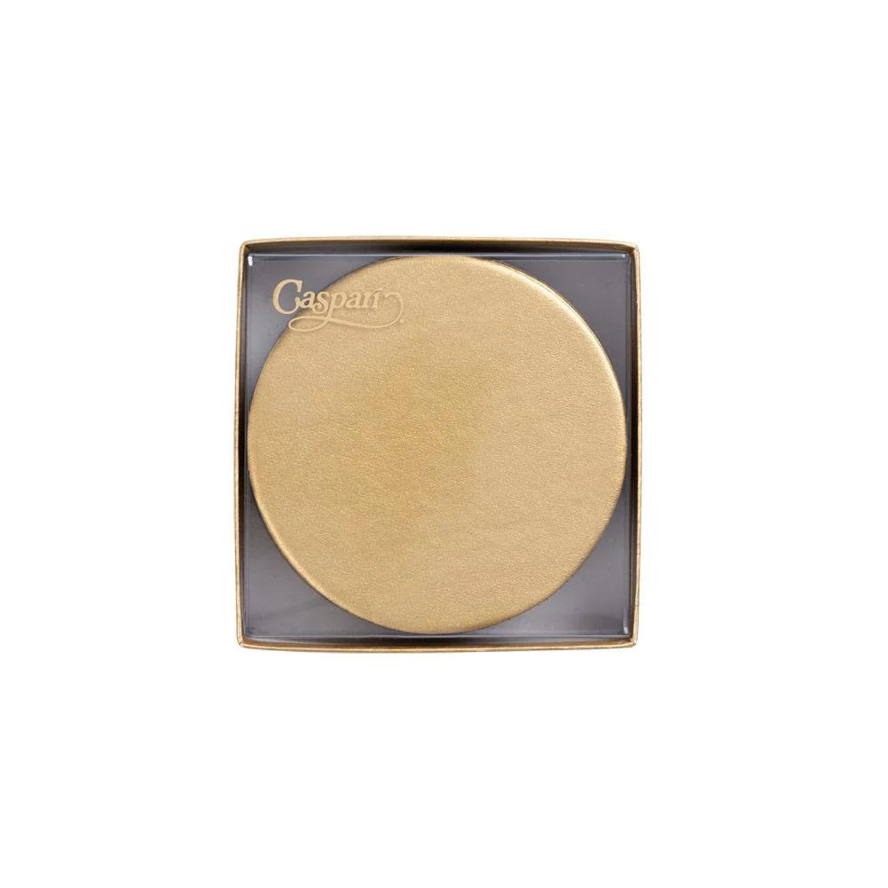 Caspari Luster Felt-Backed Coasters – Gold - Set of 8 - Image 2