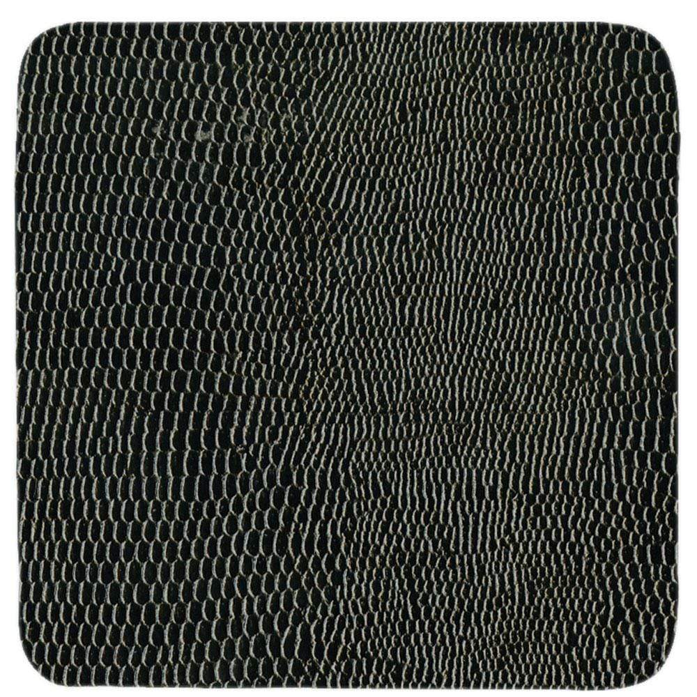 Caspari Square Lizard Felt-Backed Coasters – Black – Set of 8 - Image 3