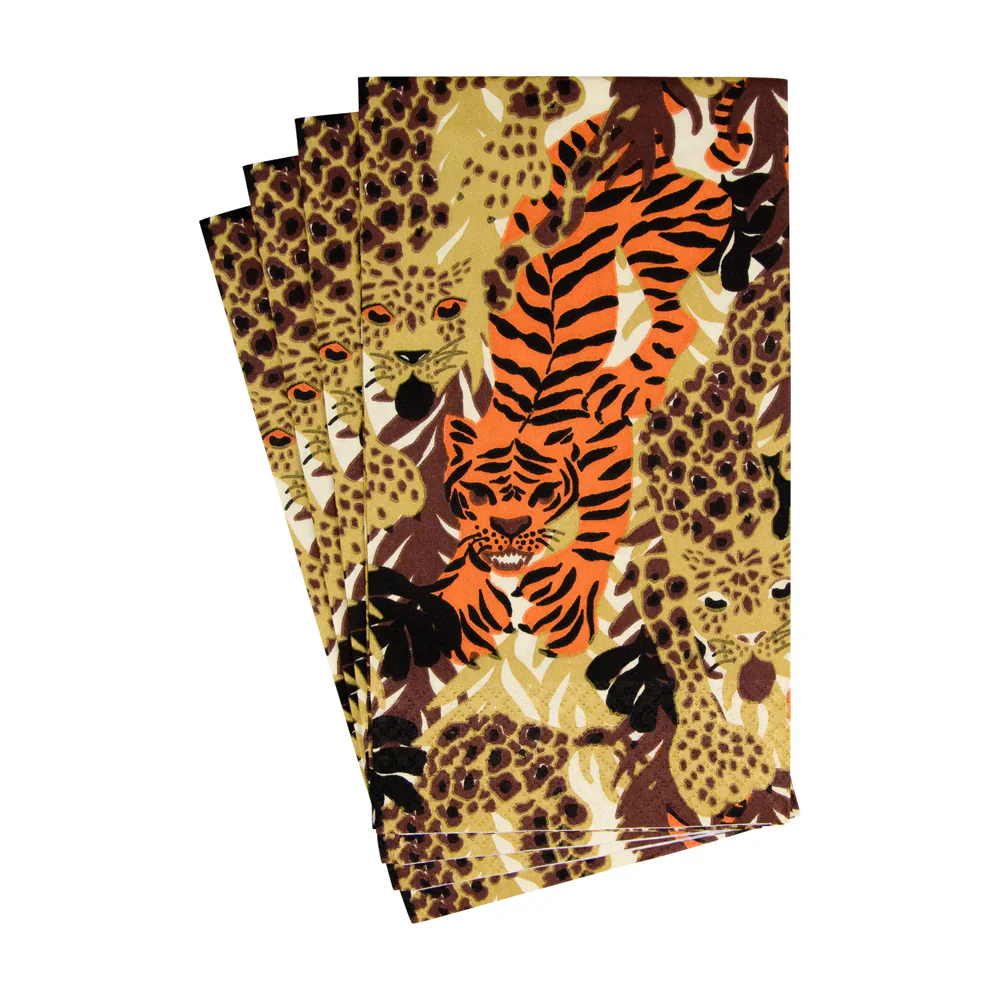 Caspari Wild Cats Guest Towel Napkins - 15 Pk - Image 2