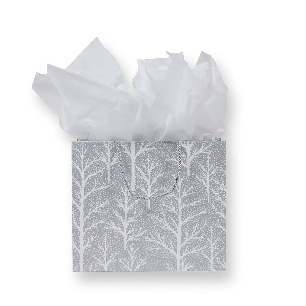 Caspari Winter Trees Large Gift Bag - Image 2