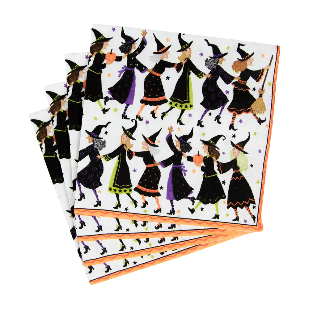Caspari Witches Conga Line Cocktail Napkin - 20pk - Image 2
