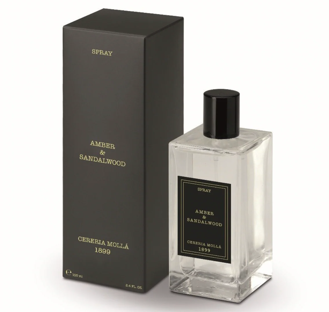 Cereria Molla - Amber & Sandalwood Room Spray & Body Mist – 3.4oz