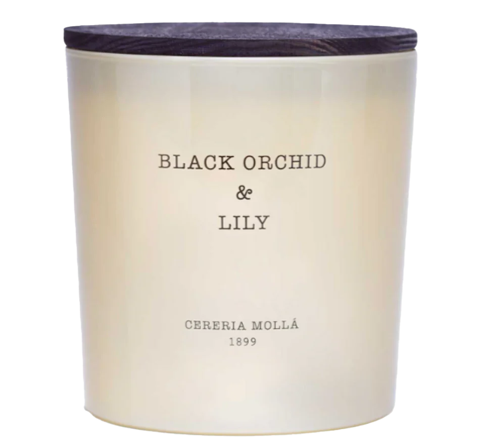 Cereria Molla Three Wick XL Candle – Black Orchid & Lily – 21oz.