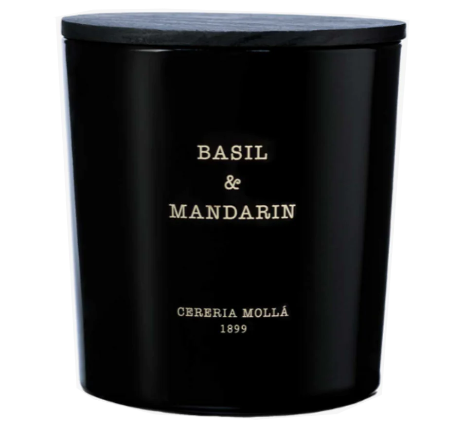 Cereria Molla Three Wick XL Candle - Basil & Mandarin Candle – 21oz.