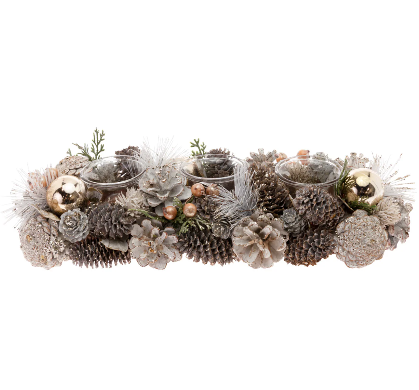 Champagne Shimmer Tri Tealight Centerpiece