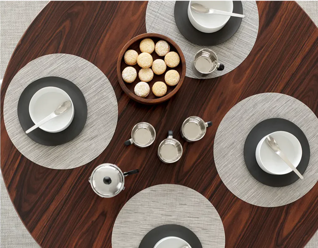 Chilewich Bamboo Round Placemat – Moonlight - Image 2