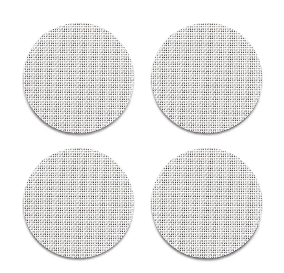 Chilewich Mini Basketweave Coasters - White – Set of 4 - Image 2