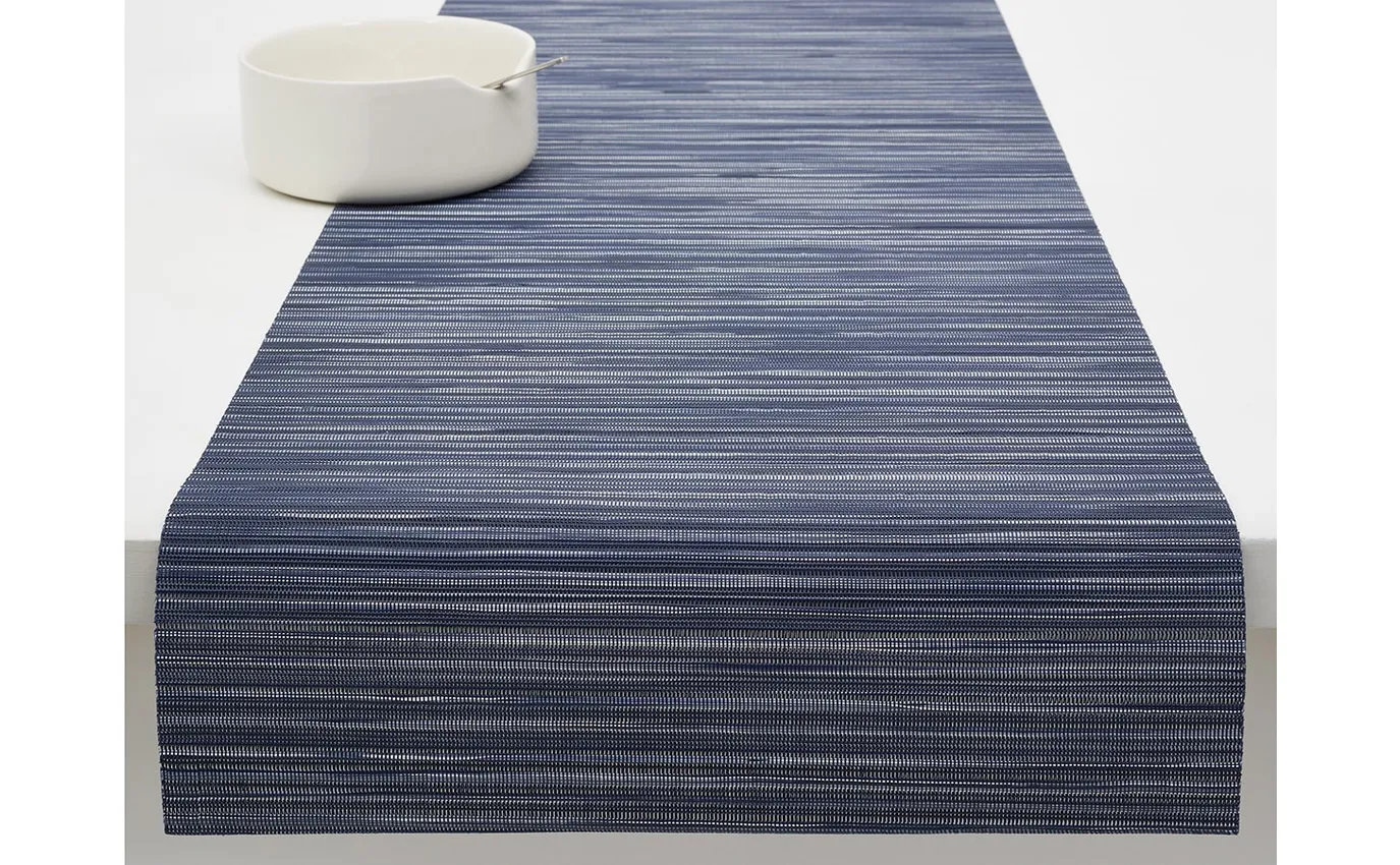 Chilewich Ribweave Table Runner – Indigo – 14in x 72in - Image 2