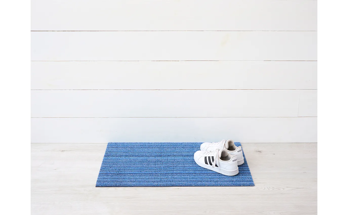 Chilewich Shag Skinny Stripe Door Mat – Ocean – 18" x 28" - Image 2