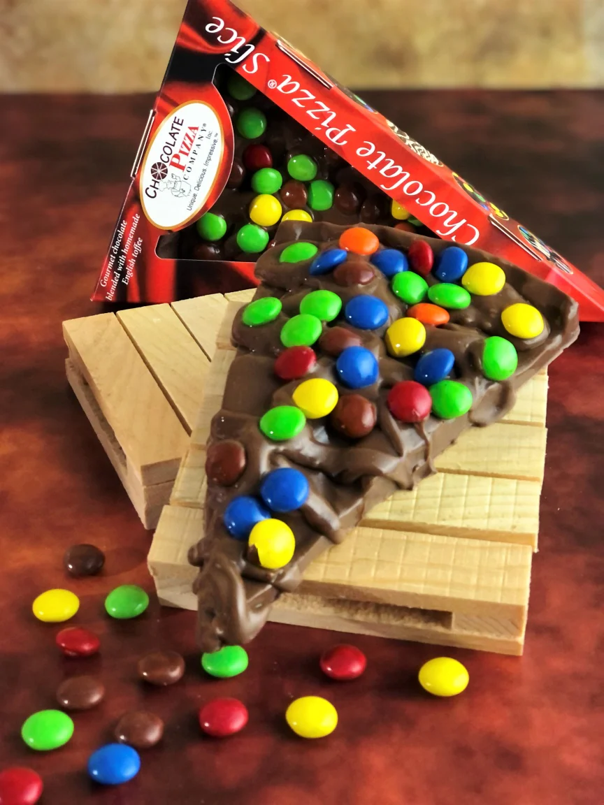 Chocolate Pizza Company Milk Chocolate Colorful Candy Slice – 6oz.** - Image 2