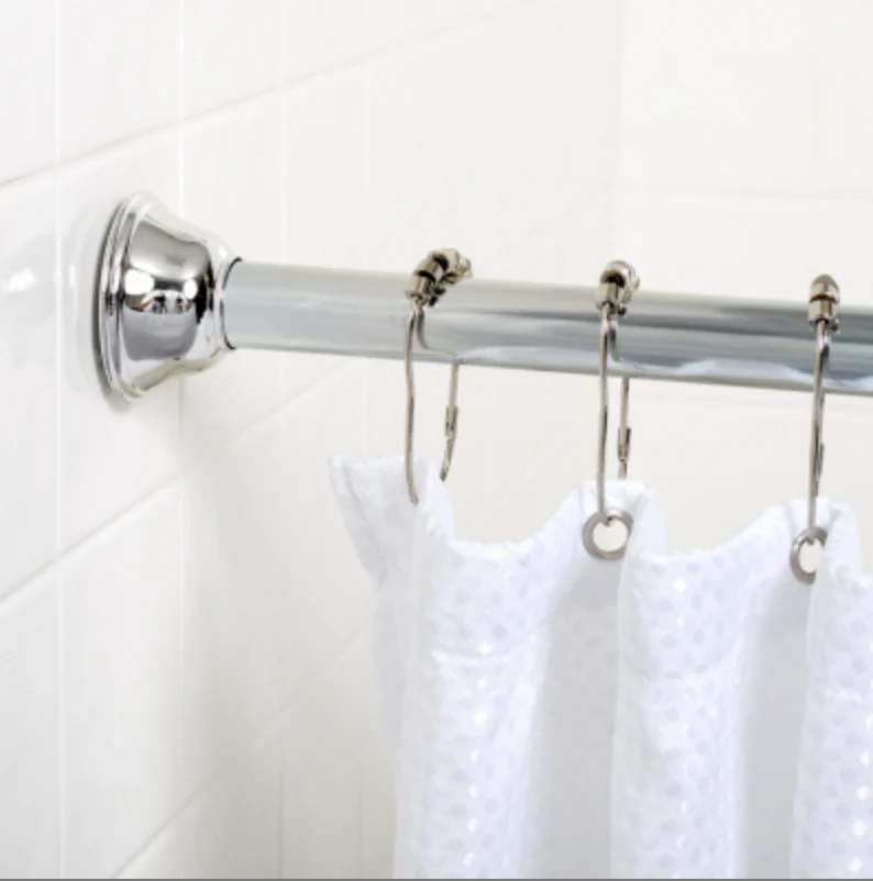 Chrome Minimal Adjustable Tension Rod For Standard Bath Tubs – 42" To 72"W - Image 2
