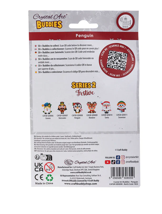 Chrystal Art Craft Kit – Festive Buddies – Elf - Image 3