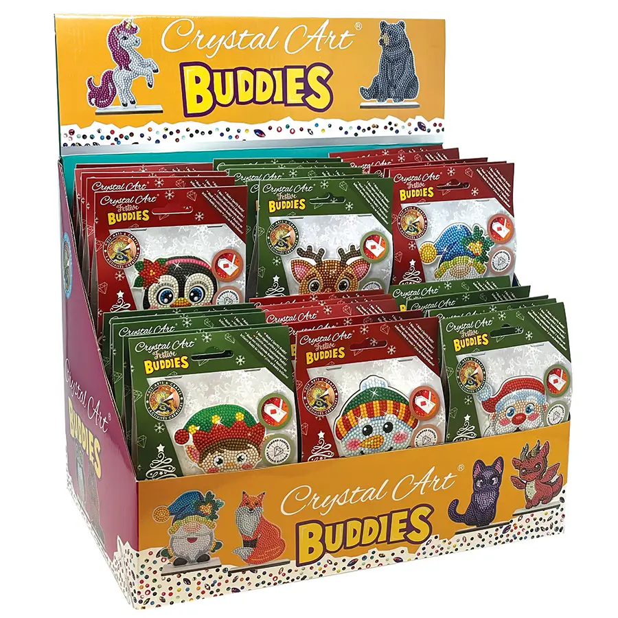 Chrystal Art Craft Kit – Festive Buddies – Penguin - Image 6