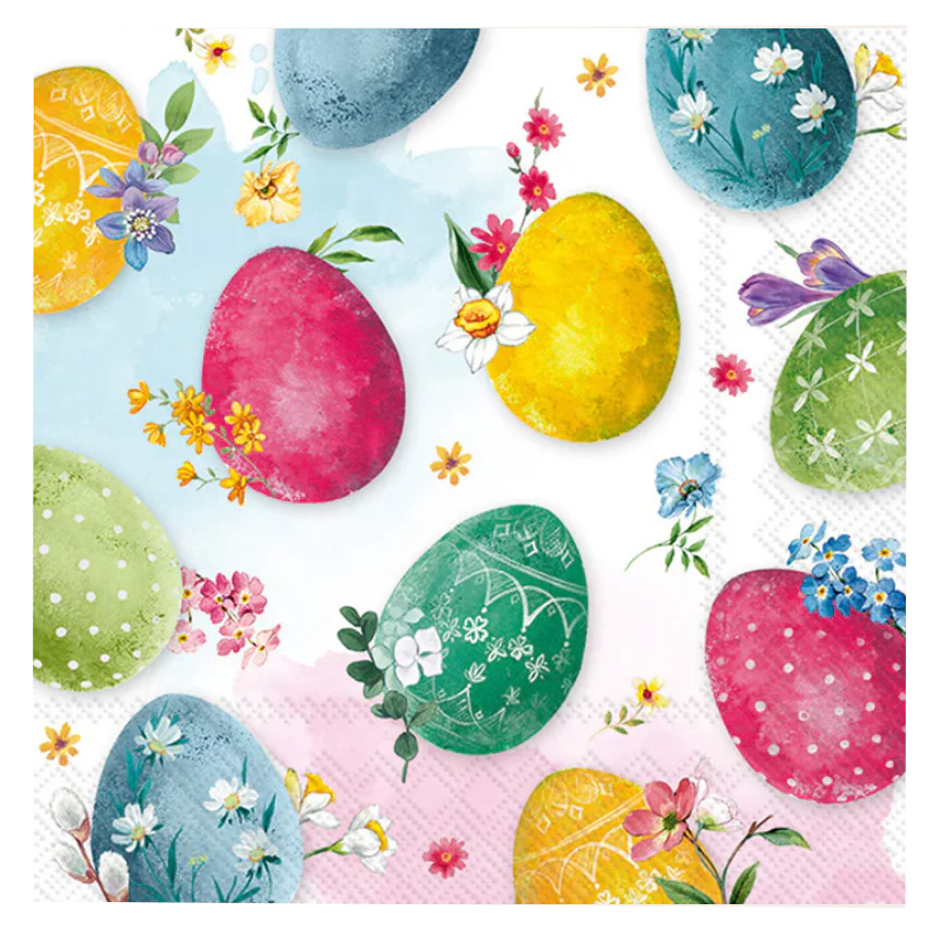 Cocktail Beverage Napkins – Eggs Painting – 20pk