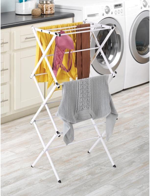 Collapsible Clothes Drying Rack – White - Image 3
