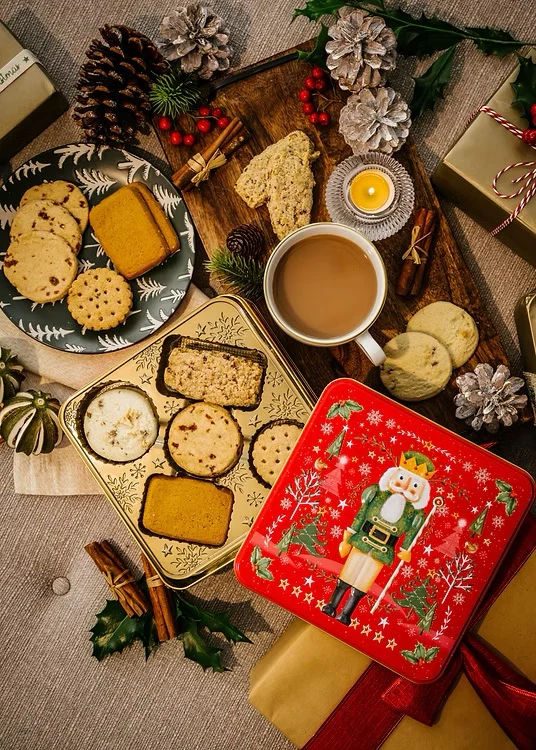 Cookie Filled Nutcracker Square Tin – 8" x 8" – 14oz - Image 2