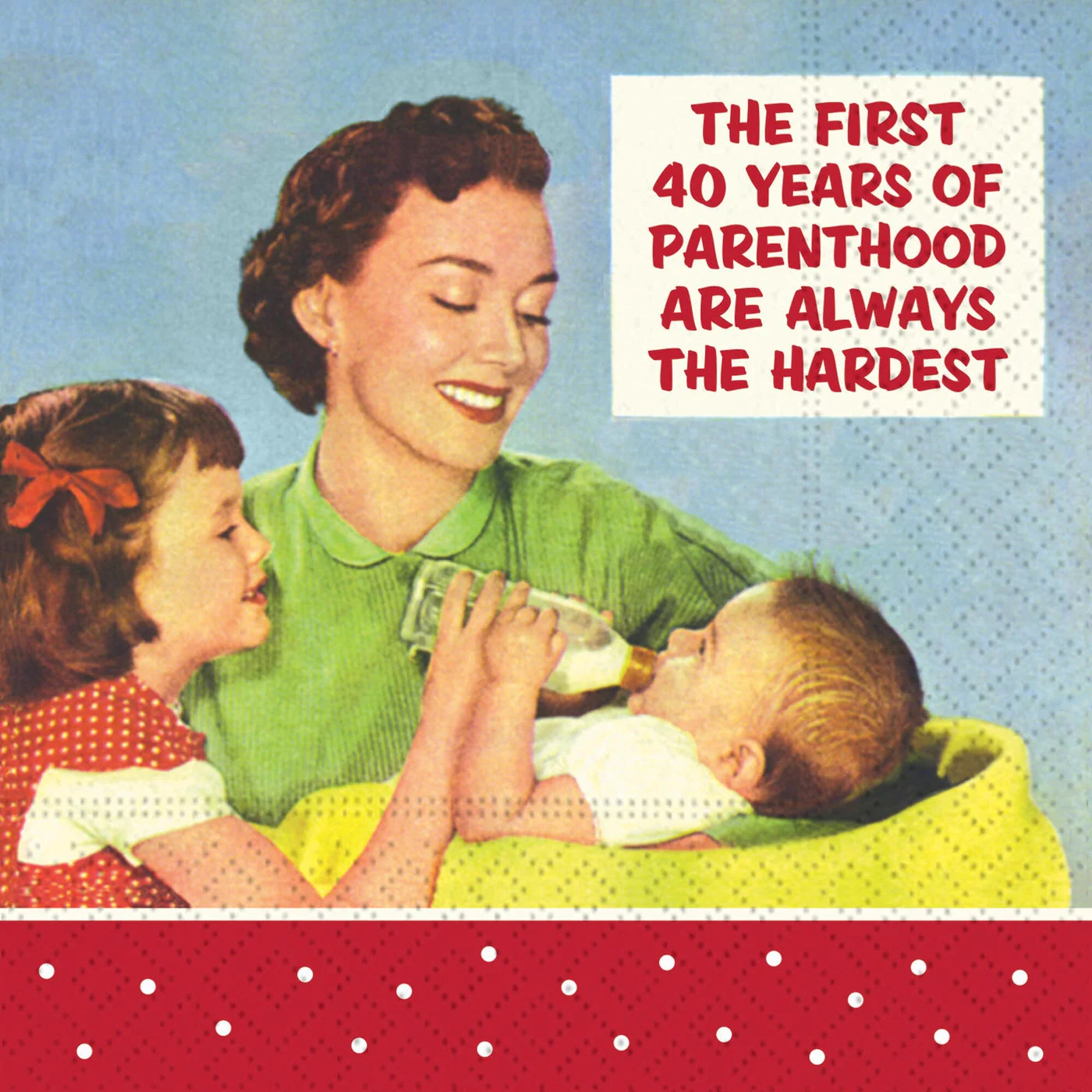 Design Design First 40 Years of Parenthood Beverage Napkin - 20pk